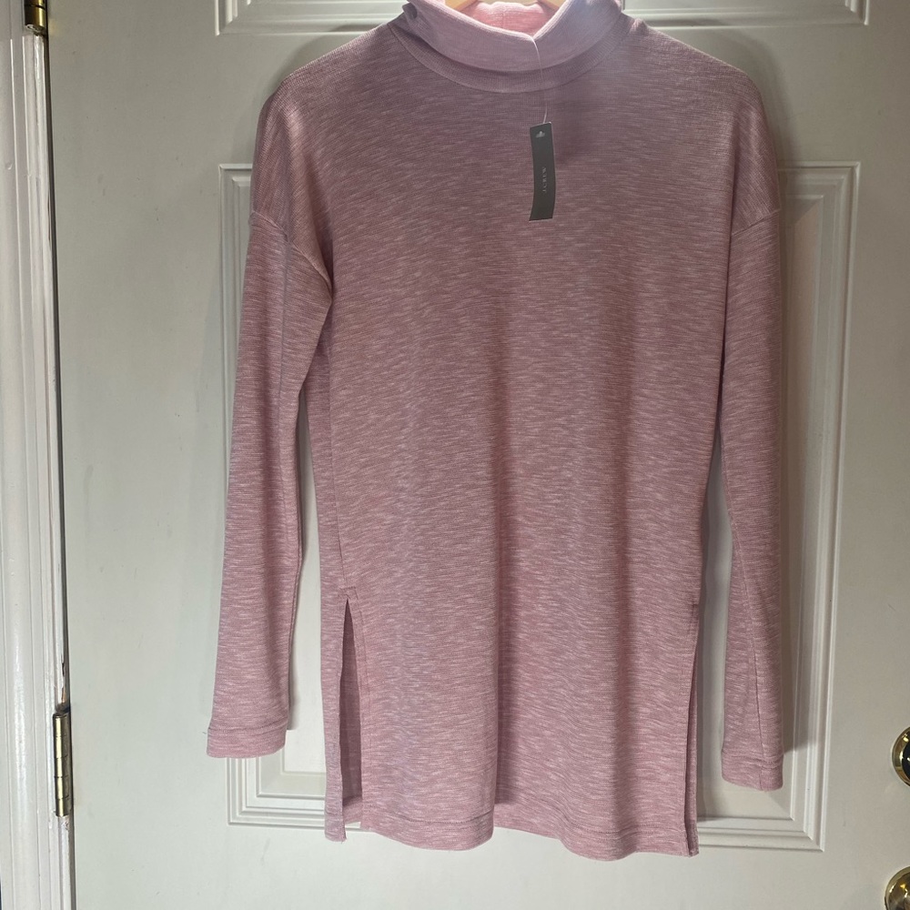 J.Crew Turtleneck tunic space-dye Pale rose-XS